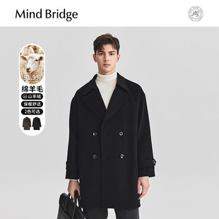 山羊绒 款 2025年秋中长款 西装 羊毛大衣 毛呢外套男士 MindBridge