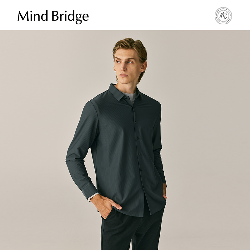MindBridge长袖商务休闲衬衫