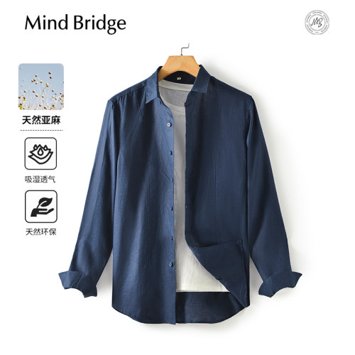 MindBridge亚麻长袖衬衫