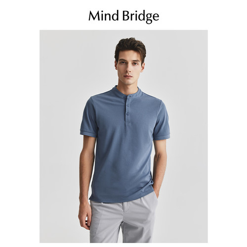 MindBridge短袖亨利领短袖