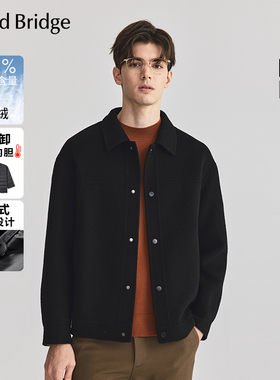 Mind Bridge【鹅绒】男士翻领保暖外套冬羽绒服2025年毛呢外套