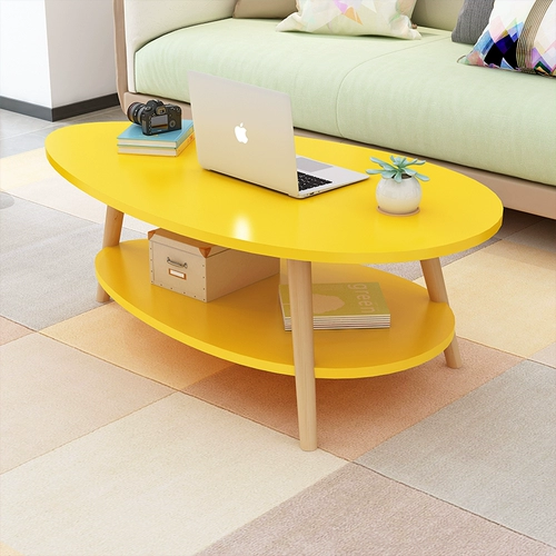 Журнальный столик простой современный небольшой журнальный столик для маленькой квартиры двухслойный чайный столик для гостиной дома маленький столик креативный эркер маленький круглый столик