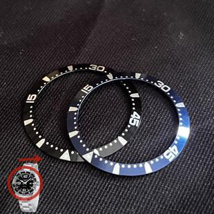 适用浪琴康卡斯潜水款手表圈配件指示刻度铝圈圈口41表盘