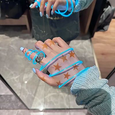 JOJO的奇妙冒险乔尼乔斯达1米LED发光线荧光cos道具冷导光条霓虹