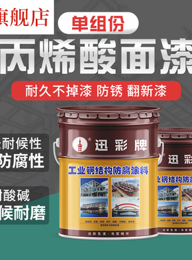 RAL7035户外丙烯酸面漆防腐漆红丹铁红黑色灰色防锈漆金属漆油漆