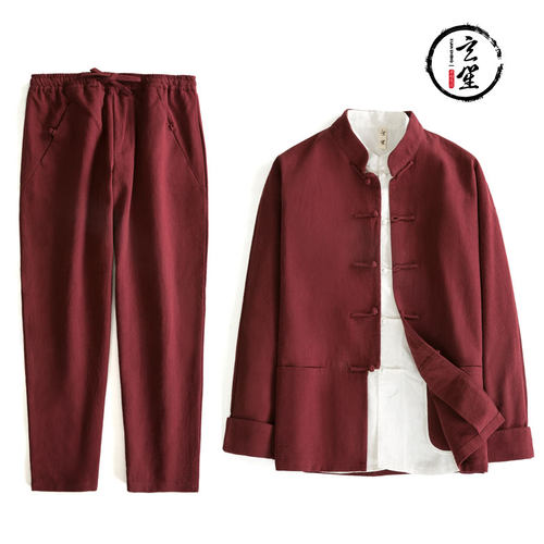 春秋季青年中式外套改良汉服唐装