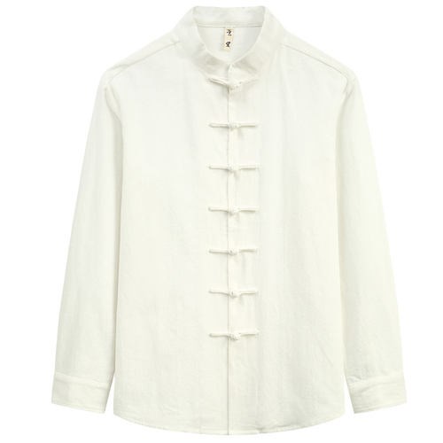 玄笙唐装衬衫男秋季长袖上衣