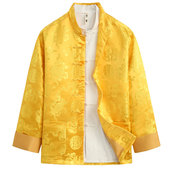 长袖 春季 手工盘扣葫芦提花外套国潮改良开衫 男中式 上衣 中国风唐装