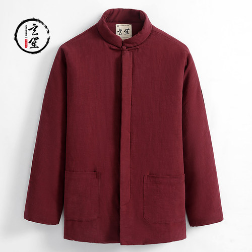 玄笙唐装棉服盘扣冬季复古潮牌