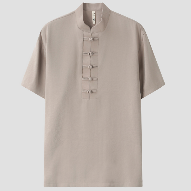 盘扣短袖国潮中式复古夏季宽松