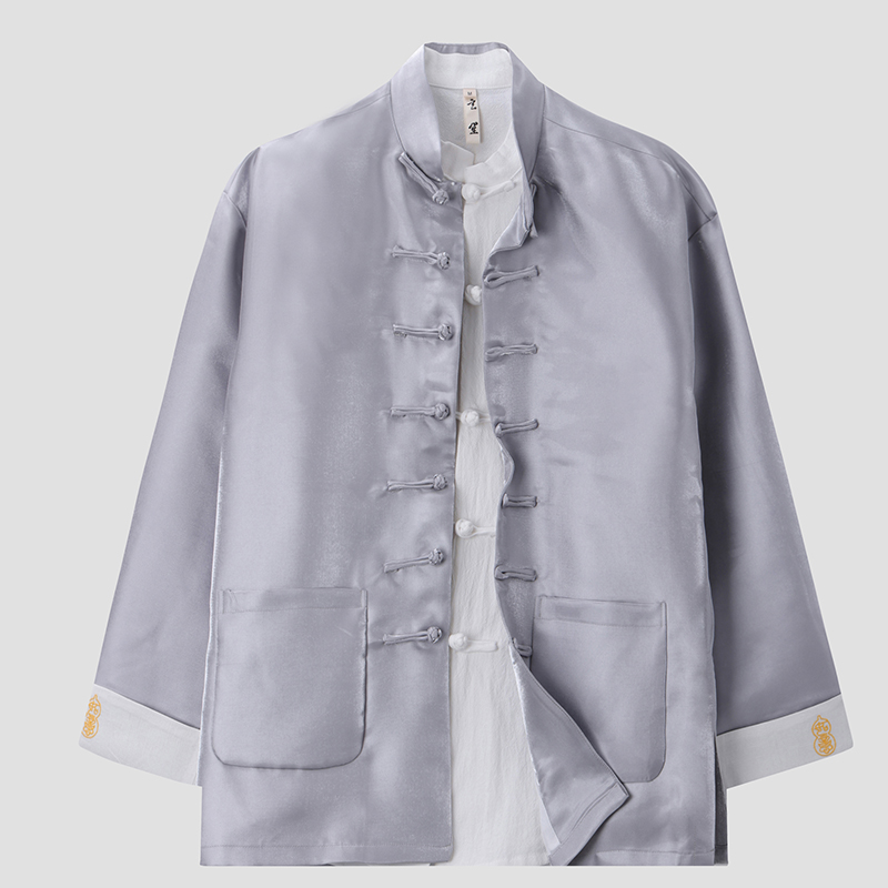 春季中国风立领宽松盘扣唐装