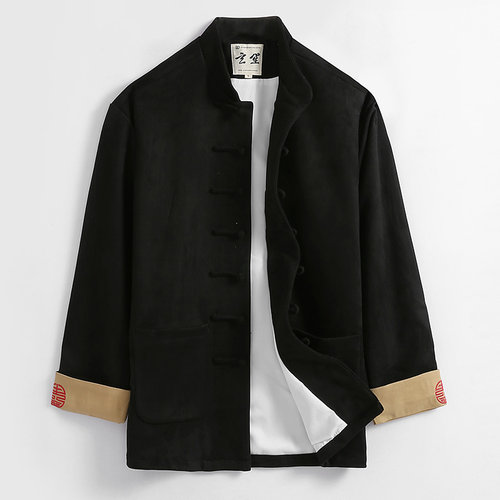 潮牌复古秋冬季加厚外套汉服唐装