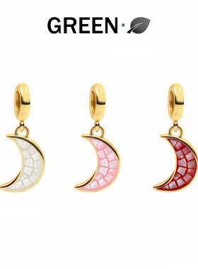 diy配饰串珠月亮贝壳手绳