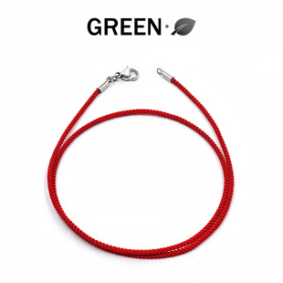 项链绳挂脖红绳 麻花绳简约女款 本命年细款 挂坠绳手工编织吊坠绳