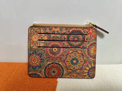 软木面卡包零钱包收纳功能