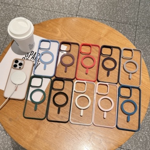 适用iPhone 17 16磁吸大孔15plus马卡龙13mini防摔苹果14Pro max无线充电12硅胶11软边XS简约XR保护8/7手机壳
