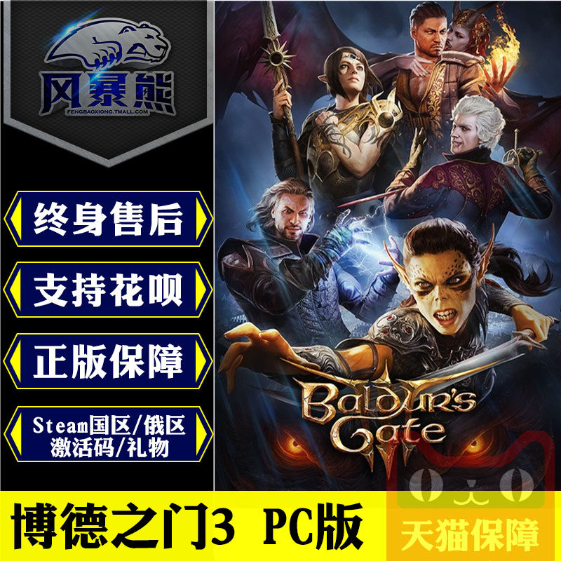 PC正版Steam中文 博德之门3 Baldur's Gate 3 俄区账号直购 激活码 key怎么看?
