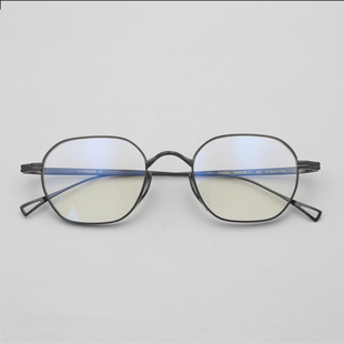 万年龟纯钛超轻六边形日系复古眼镜架 适合高度近视 超轻耐用9917