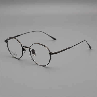 老铁男女圆框同款纯钛眼镜框