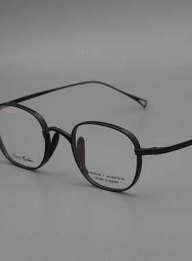 文艺小框万年龟一体鼻托纯钛钛板眼镜架结实耐用高品质眼镜架