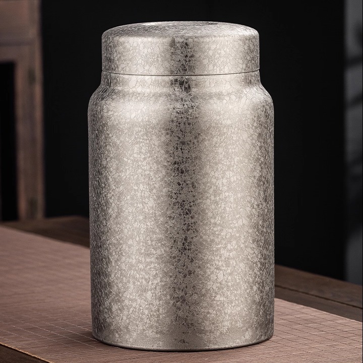 高档不锈钢茶叶罐密封罐家用大号一斤装茶叶包装盒储存罐茶仓茶罐