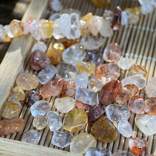 天然红胶花5 8mm有孔碎石手工diy串珠手链项链饰品配件材料S71