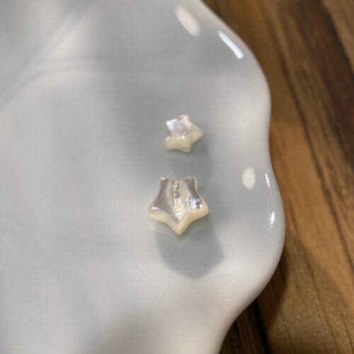 天然白蝶贝5-8mm星星珠散珠子手工diy串珠镶嵌饰品配件材料X09