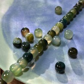 天然绿玛瑙8 10mm墩墩珠子散珠手工diy串珠手链项链饰品配件S755