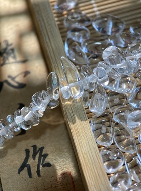 透明K9琉璃5*8mm有孔碎石手工diy串珠手链项链饰品配件材料S258