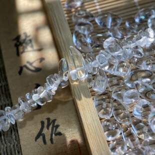 透明K9琉璃5*8mm有孔碎石手工diy串珠手链项链饰品配件材料S258