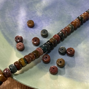 天然印度玛瑙4*7mm药片珠散珠子手工diy串珠手链项链饰品配件S572