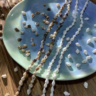 天然海螺珠6 8mm有孔小海螺手工diy串珠手链项链饰品配件材料S307
