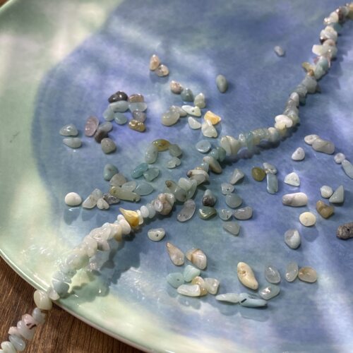 天然亚马逊3*5mm有孔碎石手工diy串珠手链项链饰品配件材料S962
