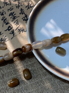 天然玛瑙10*13mm墩墩珠散珠手工diy串珠手链项链饰品配件材料X707