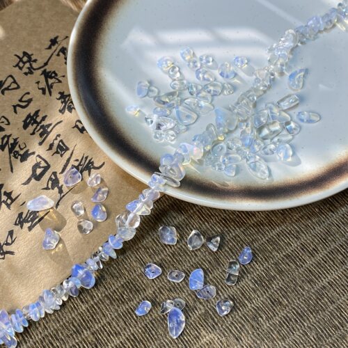 合成蛋白石5*8mm有孔碎石手工diy串珠手链项链饰品配件材料S50