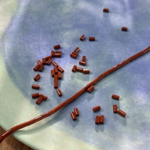 天然红石2*4mm管珠散珠子手工diy串珠手链项链饰品配件材料S708