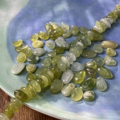 天然岫玉9 4mm随形隔片散珠子手工diy串珠手链项链饰品配件X734