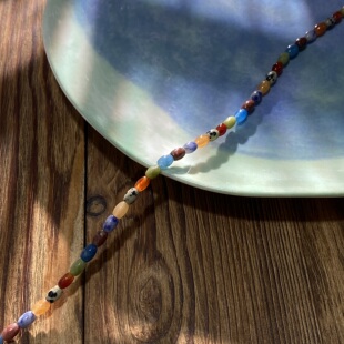 天然石混合4 6mm多宝米珠桶珠手工diy串珠手链项链饰品配件S313