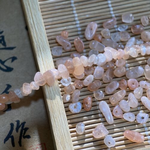天然金太阳3*5mm有孔碎石手工diy串珠子手链项链饰品配件材料S272