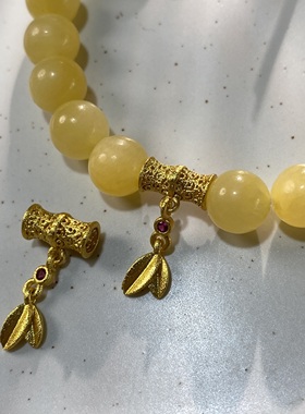 保色铜镀18K金古法立体雕刻吊坠手工diy手链配珠饰品材料LH1516