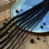 天然黑玛瑙3 12mm散圆珠手工diy串珠项链饰品材料S972