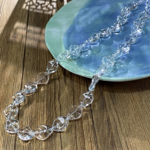 透明K9玻璃16 20mm大随形珠散珠手工diy串珠项链饰品配件材料X196