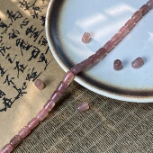 天然草莓晶6 9mm桶珠散珠手工diy串珠手链项链饰品配件材料X760