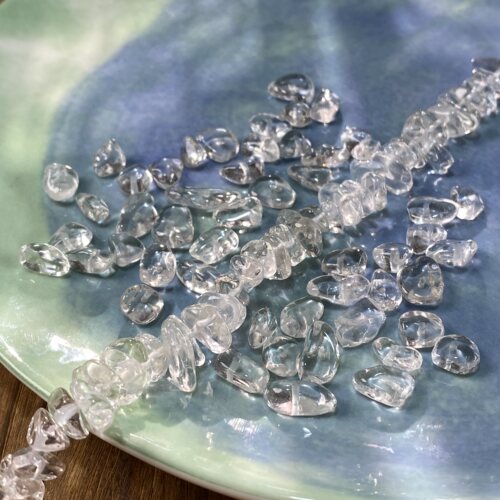 天然白水晶9*4mm随形隔片散珠子手工diy串珠手链项链饰品配件X278
