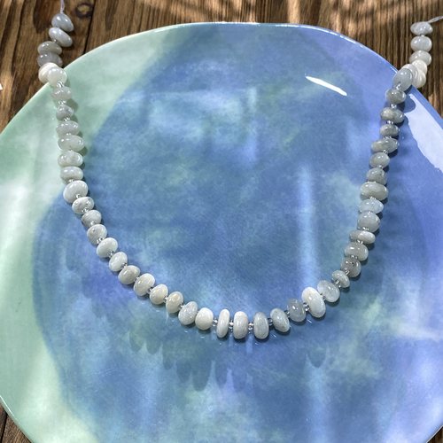 天然白闪光10*5mm随形隔片散珠手工diy串珠手链项链饰品配件S786