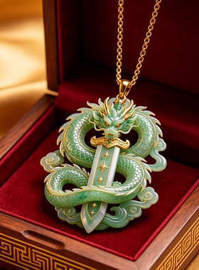 龙吟九霄镇山河吉祥寓意吊坠百搭