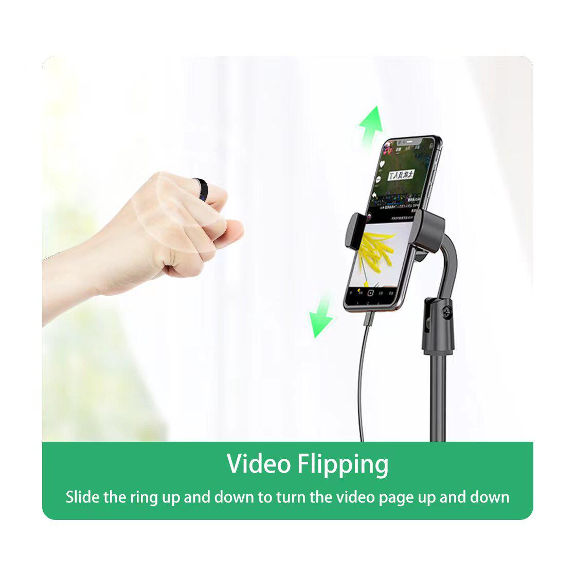 OVERSEAS SMARTPHONES UNIVERSAL BLUETOOTH RINGS REMOTE CONTROLS LAZY PEOPLE SWIPING FACEBOOK SHORT VIDEOS E-BOOKS AND TURNING PAGES