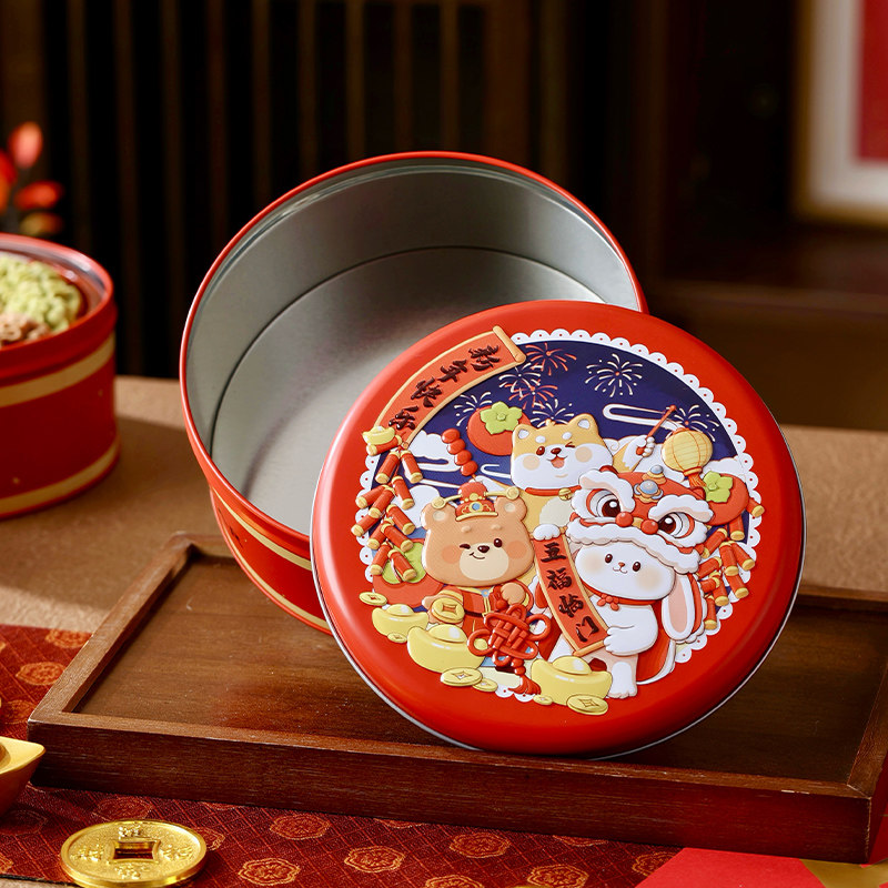 新年礼盒子包装物品空伴手生日结婚专用批发糖果高级感档红色大号