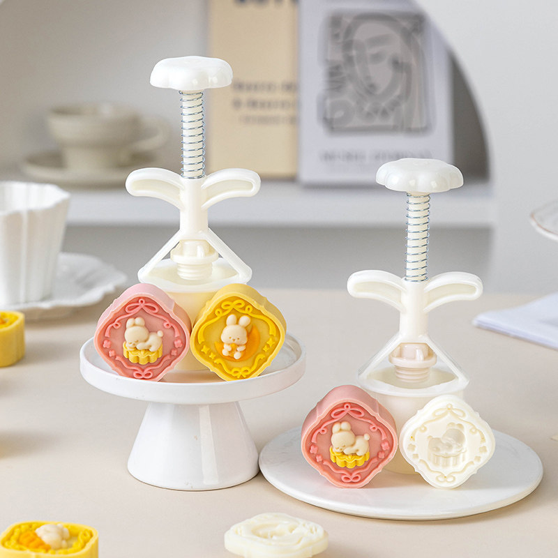 美涤手工月饼卡通兔子压花模具