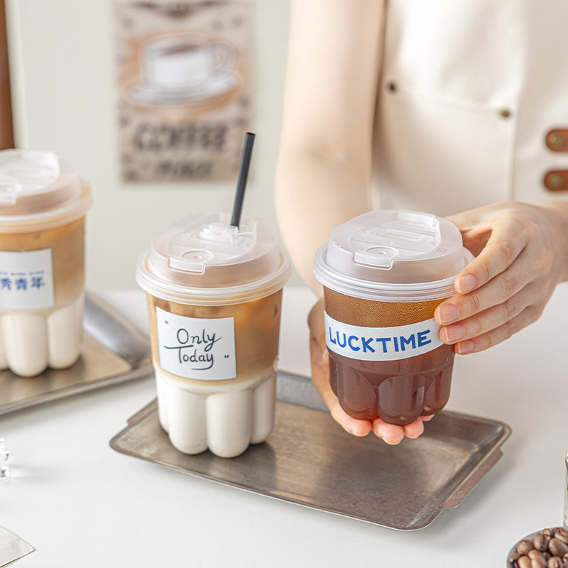 美涤一次性咖啡奶茶杯加厚食品级